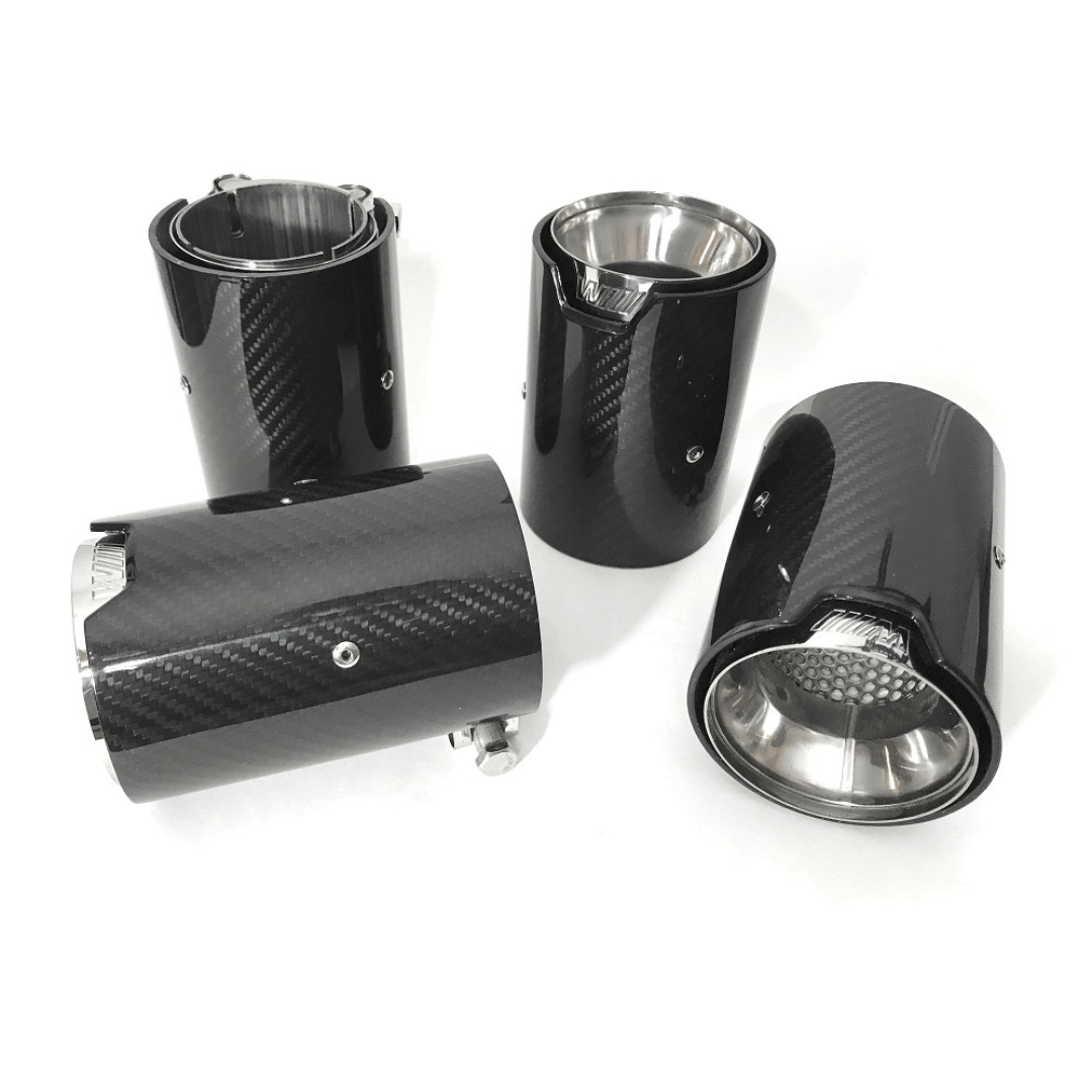 MP Carbon Exhaust Tips 60mm inlet Silver