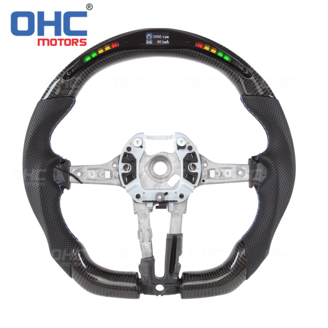 OHC Leather Carbon LED Steering Wheel