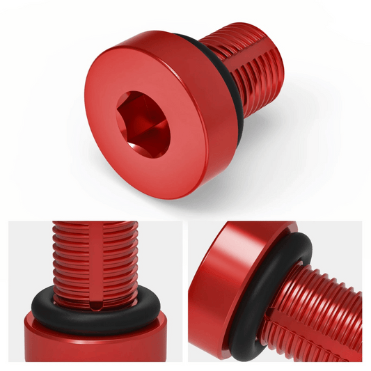 BMW RED CNC Aluminium Bleeder Screw