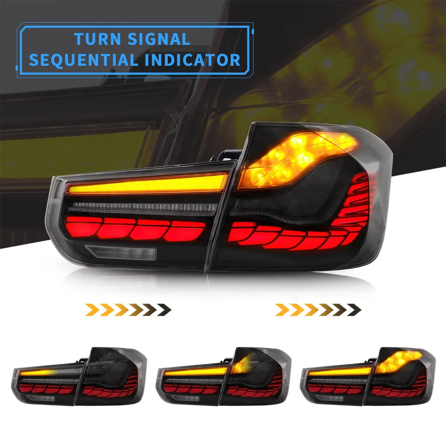 VLAND BMW F30/80 OLED GTS Talilights Smoked