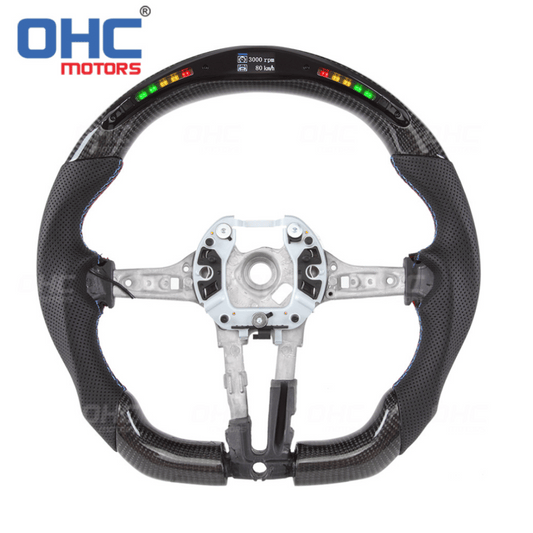 OHC Leather Carbon LED Steering Wheel