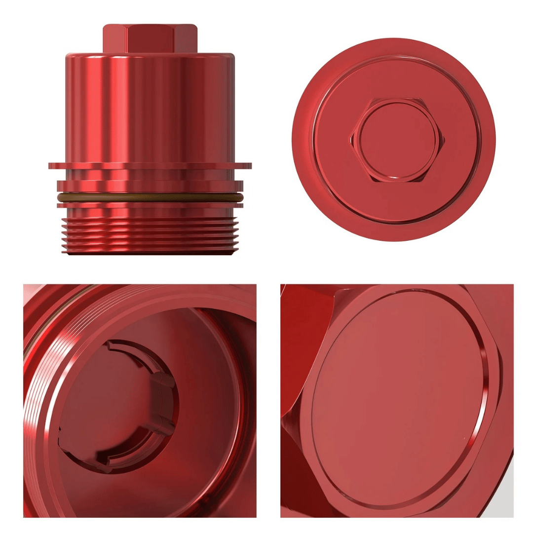 B58 Red CNC Aluminium oil filter housing